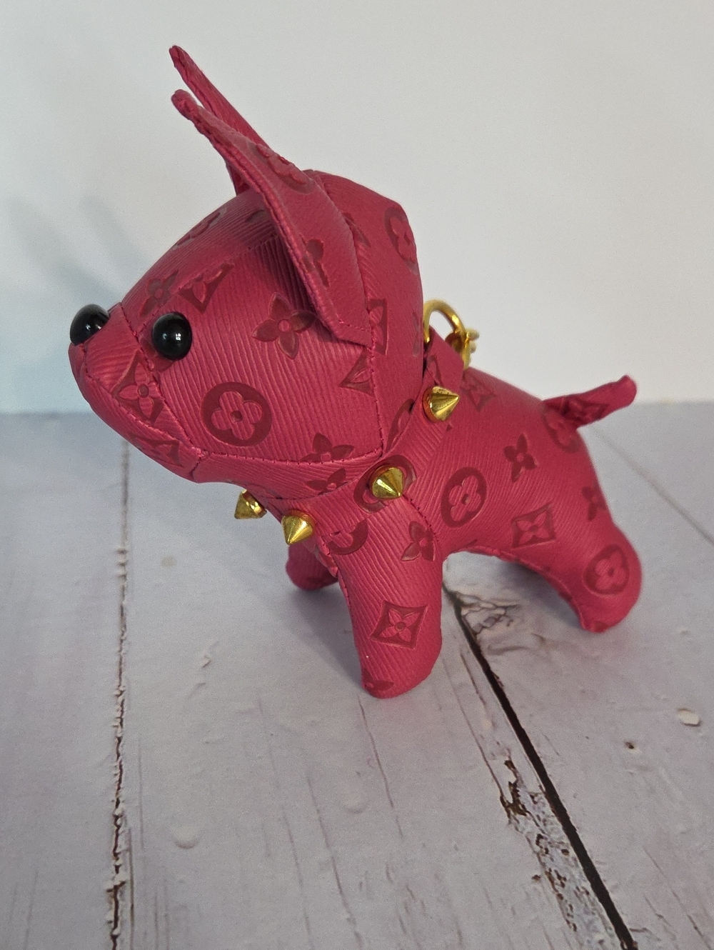 Fashion Hot Pink French Bulldog Bag Charm/Keychain